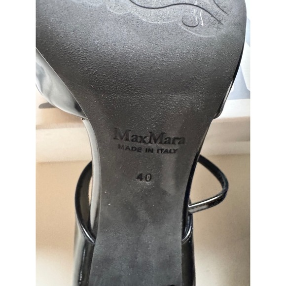 Max Mara Black Leather Stiletto Heels Size 40 USA Size 9 ‼️ review photos ‼️ - Picture 9 of 12